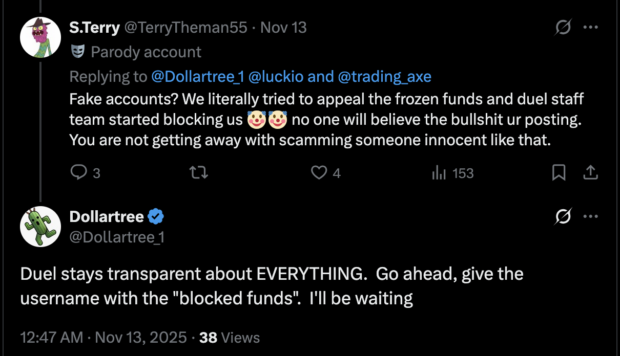 Support staff requested username from a botted account, yet never received one.